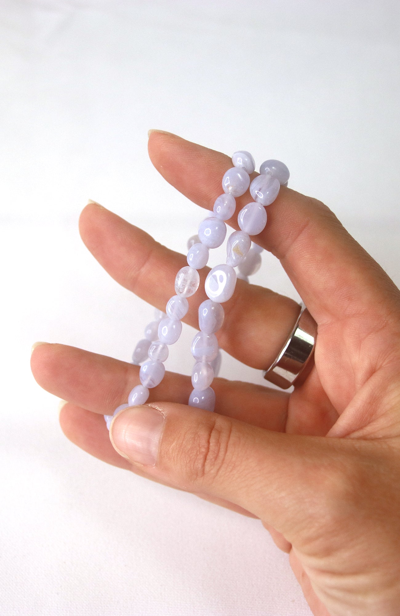 Blue Lace Agate5-8mm Nugget Bead Bracelet 306